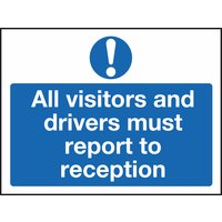 Non-Branded All Visitors And Drivers Sign