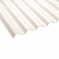 Corrugated PVCu Sheet Clear 2.44 x 1.09m Pack of 10