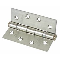 Non-Branded Grade 11 Ball Bearing Hinge Nickel Plated 102 x 76mm Pack of 3