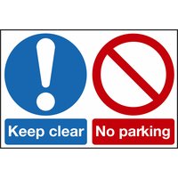 Non-Branded Keep Clear No Parking Sign