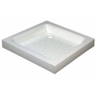 Non-Branded Square Stone Resin Shower Tray White 760x760x90mm