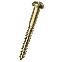 Traditional Brass Roundhead Slotted Screws 10 x 2andquot; Pack of 100
