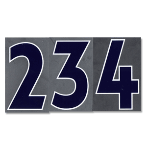 None 03-05 England Home Front Numbers - Navy/White