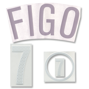 04-05 Portugal Away - Figo 7 Name and number set
