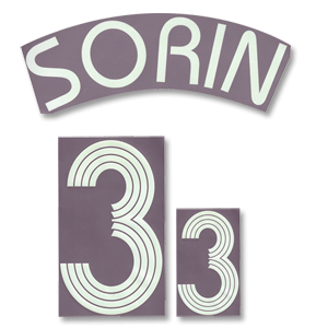 05-07 Argentina Away Sorin 3 Name and Number