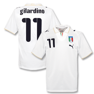 None 07-09 Italy Away Shirt   Gilardino No. 11