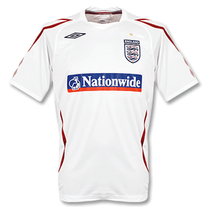 None 08-09 England Training Shirt white/red