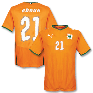 None 08-09 Ivory Coast Home shirt   Eboue No.21