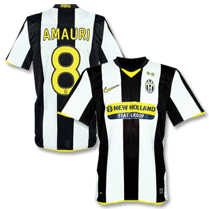 None 08-09 Juventus Home Shirt Kitroom Version   Amauri 8