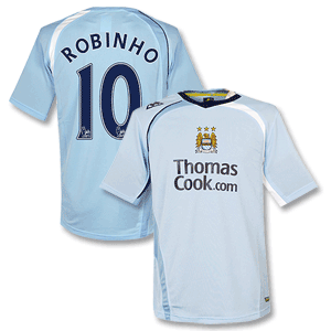 None 08-09 Man City Home Shirt   Robinho No.10 - Boys