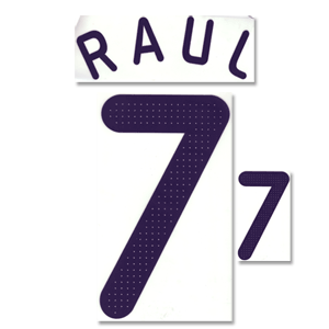 None 08-09 Spain Away Raul 7 Official Name and Number