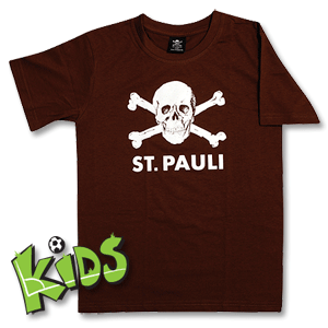 08-09 St. Pauli Skull Tee Boys brown