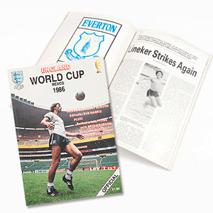 1986 England Official FA Souvenir Programme