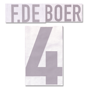 None 1998 Holland World Cup Home F. De Boer 4 (No