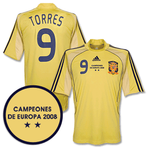 None 2008 Spain European Champions Away shirt   Torres No. 9