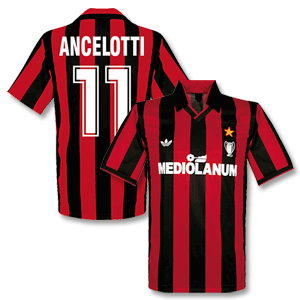 None adidas Originals 90-91 AC Milan Cup Winners Shirt   Ancelotti 11