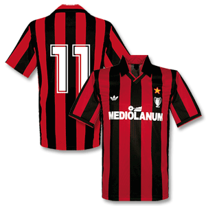 None adidas Originals 90-91 AC Milan Cup Winners Shirt   No.11 (Ancelotti)