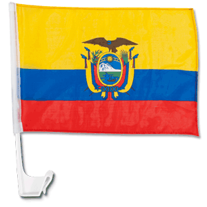 None Ecuador Car Flag