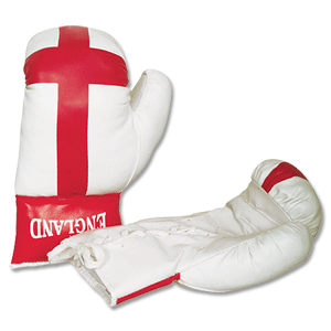 None England PVC Boxing Gloves - White