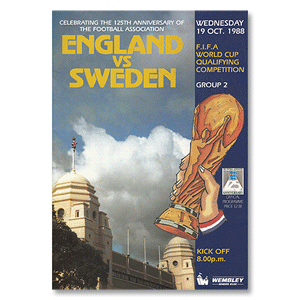 None England vs Sweden - 1988 WC Qualifier at