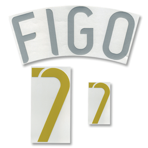 Figo 7 (Breakline) 06-07 Portugal Name and number set