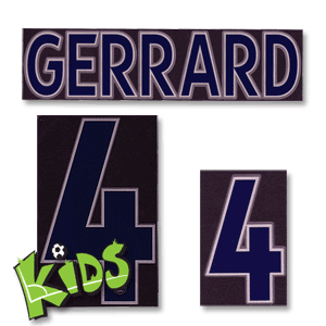 Gerrard 4 05-07 England Home - Kids Name and