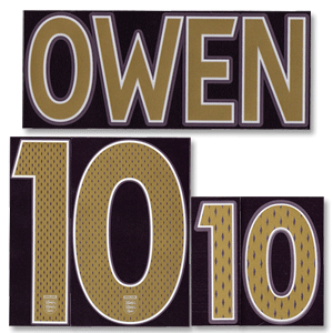 Owen 10 06-08 England Away Name and Number
