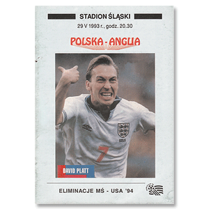 None Poland vs England - 1993 Official Matchday