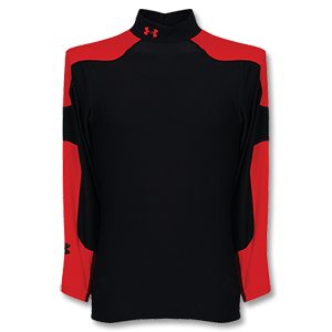 Under Armour Cold Gear Blitz Mock L/S Tee - Black/Red