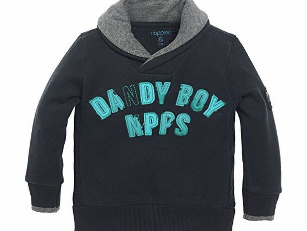 Boys B Sweater Ls Ubbe Plain Sweatshirt, Blue (Dark Blue C165), 12-18 Months (Manufacturer size: 86)