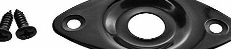 Northwest Guitars 1/4`` Oval Jack Plate for Tele Yamaha Electric Guitars with Screws - Black