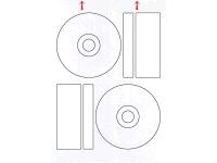 Novatech 200 Matt White CD / DVD Labels In Offset Format - 2 Labels Per Sheet and 100 Sheets