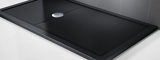 NOVELLINI  BLACK Olympic Plus Shower Trays - Low Profile Rectangle Anti-slip   Waste [1600 x 800mm]