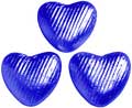 Novelty Chocolate Co. 100 Blue, foil wrapped, milk chocolate hearts