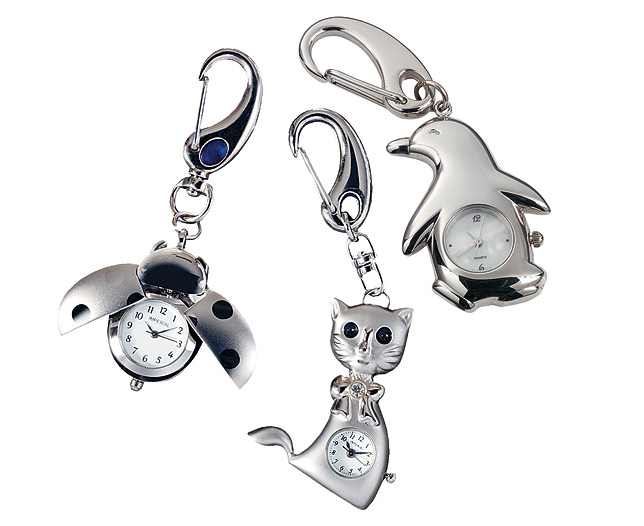 novelty Key Ring Watches, Cat, Personalised