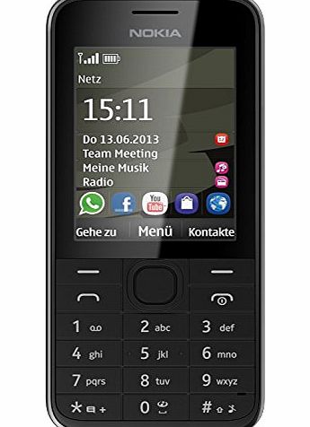 Nokia Asha 208 Pay As You Go SIM-Free Mobile Phone - Black