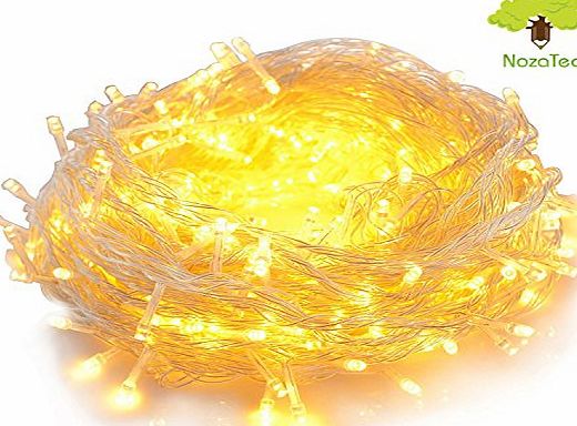 Noza Tec 10M 100 LEDs Warm White Indoor Fairy Lights of Clear Cable by Noza Tec for Christmas Xmas Wedding Party Home Decoration Fairy Lights Wedding Party Home Garden Decorations