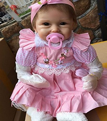 NPK Collection NPK Real Looking Pink Lovely Baby Girl New Reborn Baby Doll Soft Silicone Vinyl Reborn Toy with Magnet Dummy