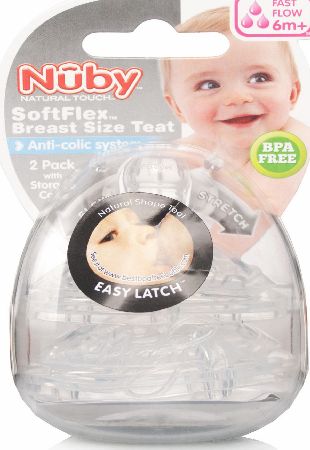 Nuby Natural Touch Fast Flow Teat Twin Pack