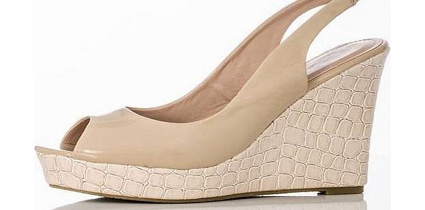 NUDE Textured Heel Wedges