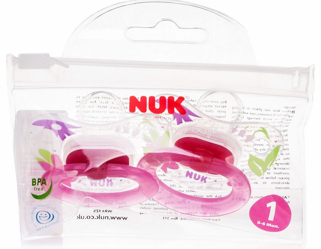 NUK Happy Days Silicone Soother for Girls Size 1