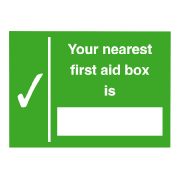 Inch.Your Nearest First Aid KitInch. PVC Sign