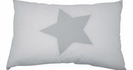 Rectangular cushion - white, Vichy grey `One size