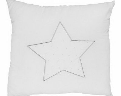Numae White square cushion - grey stars `One size