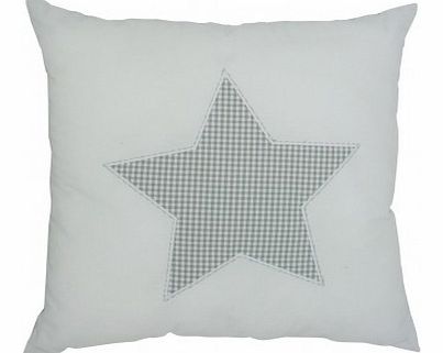 White square cushion - Vichy grey `One size