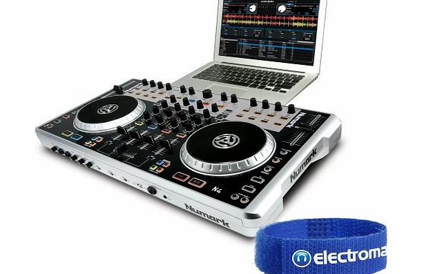 Numark N4 4-Deck DJ Controller and Mixer with Software