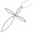 Nuovegioie Ellipse - Geometric Leaves Sterling Silver Necklace