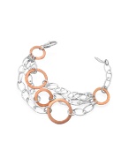 Rose Gold Plated Circles Chain Bracelet