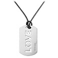Sterling Silver Small Medal Love Pendant