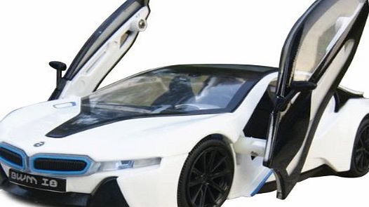 05 Display 1:32 BMW i8 White Alloy Diecast car model Collection with light&sound